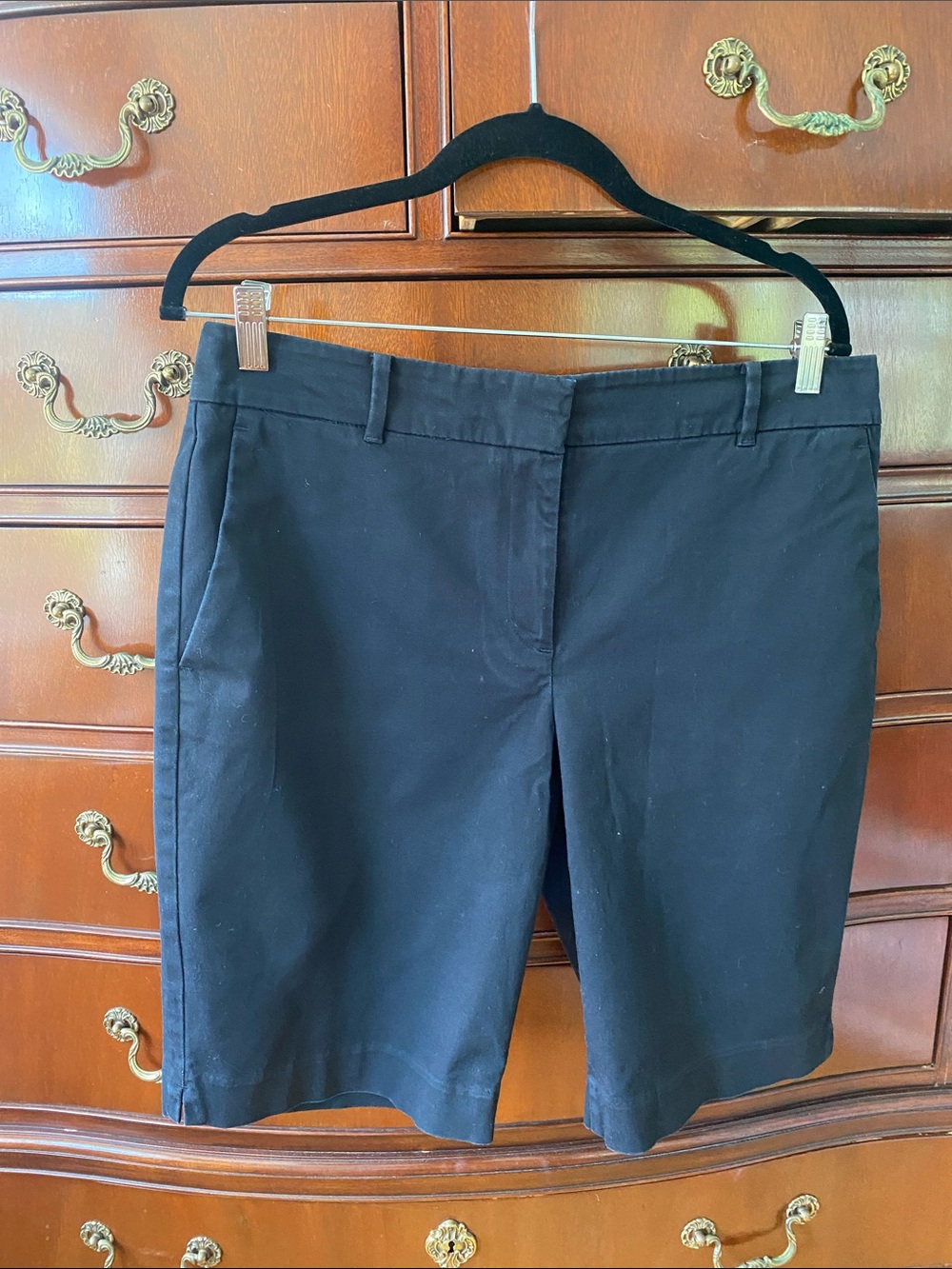 Ann Taylor Black Tailored Bermuda Shorts